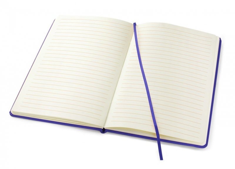 notes w linię zamykany na gumkę