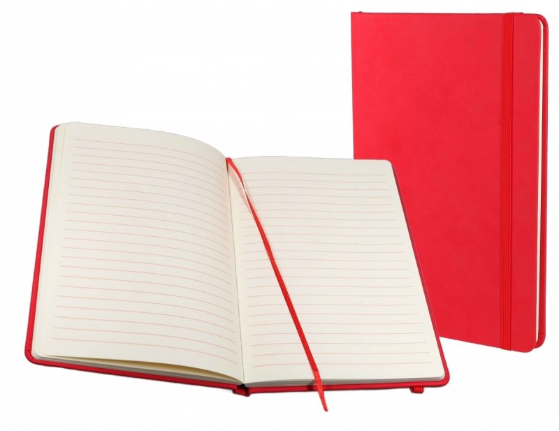 notes A5 w linię zamykany na gumkę 