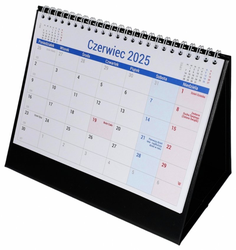 kalendarz z kalendarium szkolnym od czerwca 2025 do czerwca 2026