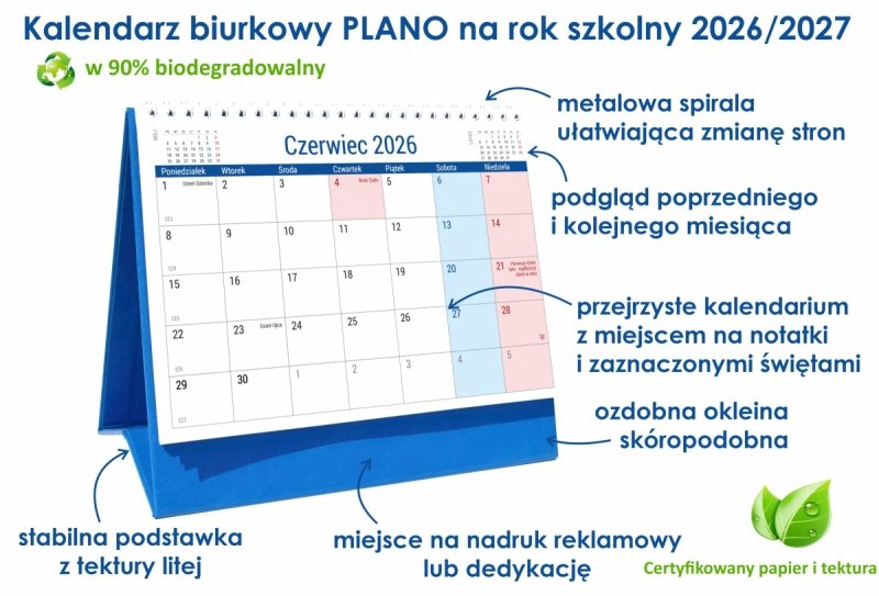 opis kalendarza szkolnego na rok 2026/2027
