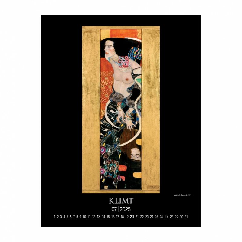 Kalendarz ścienny wieloplanszowy Gustav Klimt 2025 - lipiec 2025