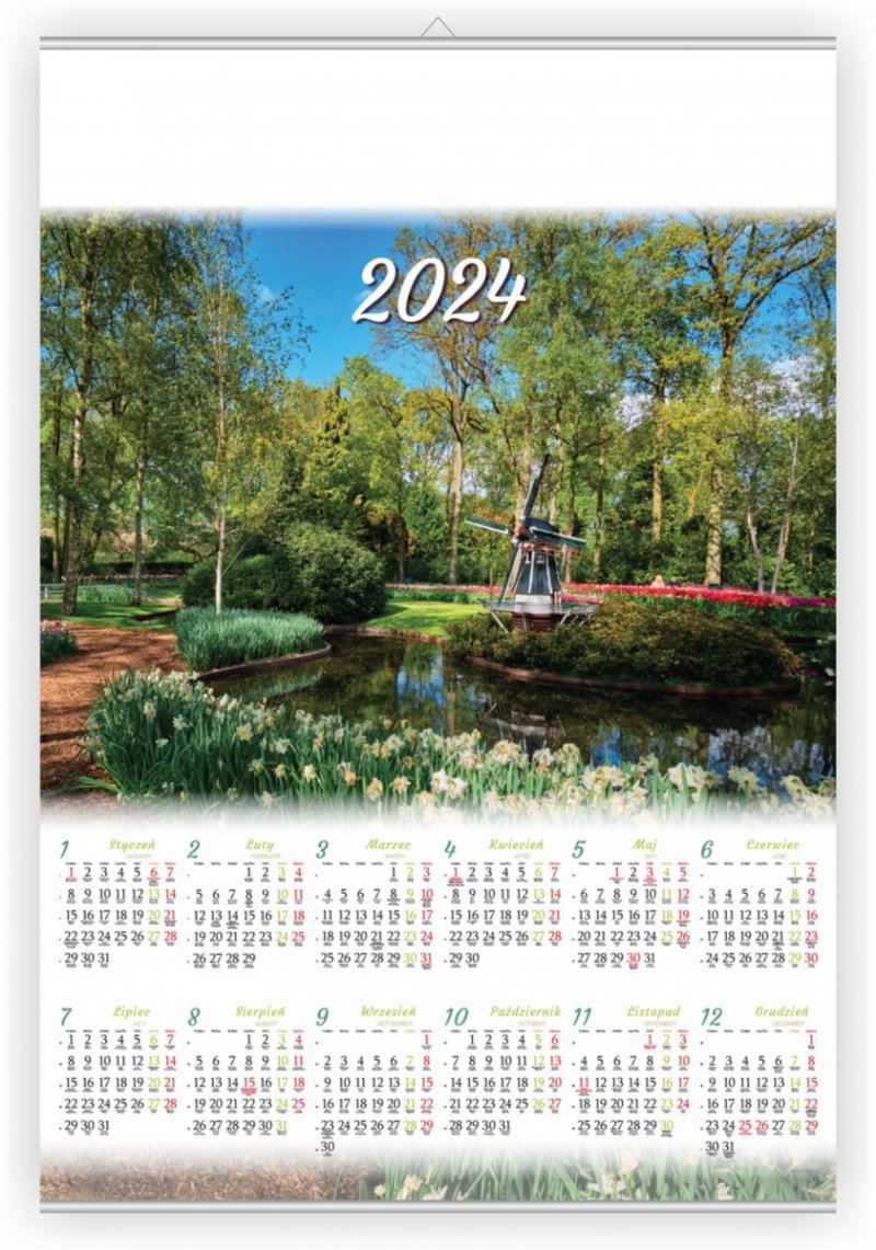 Kalendarz plakatowy w formacie B1 ze zdjęciem na rok 2024