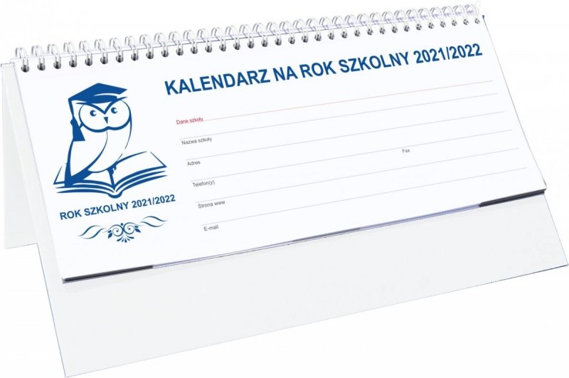 Kalendarz na biurko stojąco-leżący na rok szkolny 2021-2022