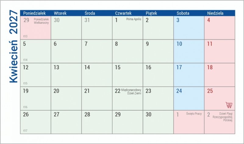 szkolny kalendarz biurkowy dla uczniów i nauczycieli od czerwca '26 do czerwca '27