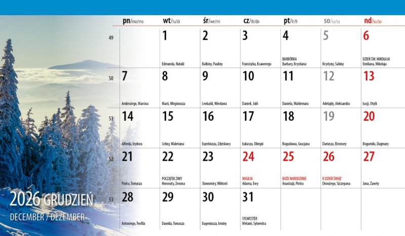 miesiąc na stronie w kalendarzu na biurko