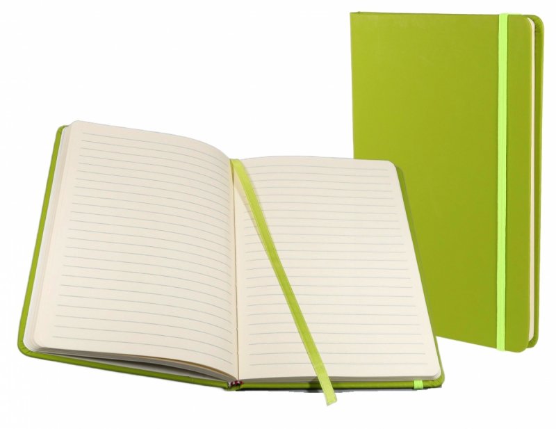 notes A5 w linię zamykany na gumkę