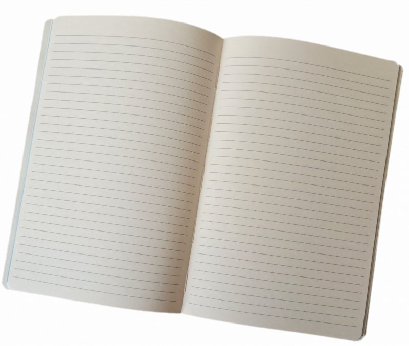 środek notesu w linię 