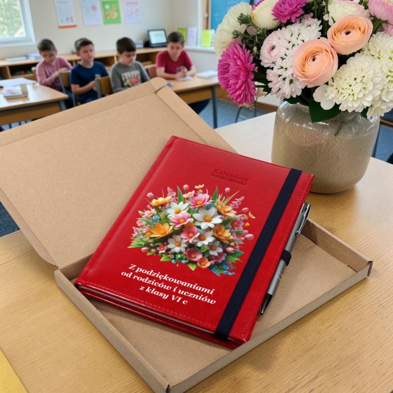 kalendarz dla nauczyciela na rok szkolny 2026/2027 z dedykacją 