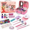 Zestaw Piękności Kosmetyczka Dla Dzieci Akcesoria Do Paznokci Suszarka 20el.