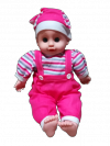 Lalka Maja bobas z dźwiękiem różowa 40cm