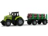Zielony Traktor Przyczepa Bale Drewna Farma Dźwięk