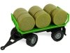 Traktor z Przyczepka Bale Siana Dźwięk Zielony 26cm