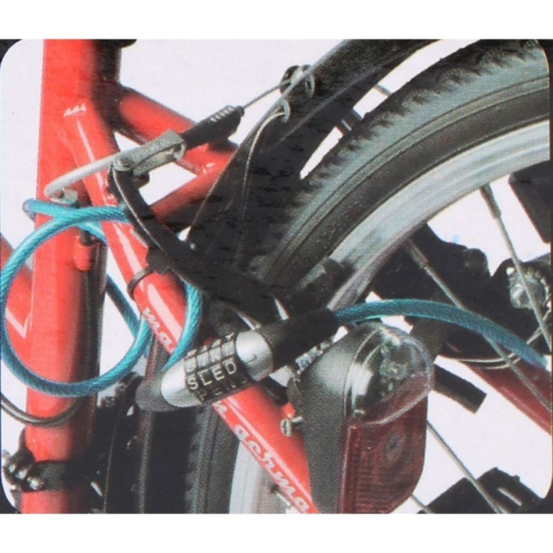 Zapięcie rowerowe Dunlop spiralne na szyfr 0,6x120cm - fioletowy