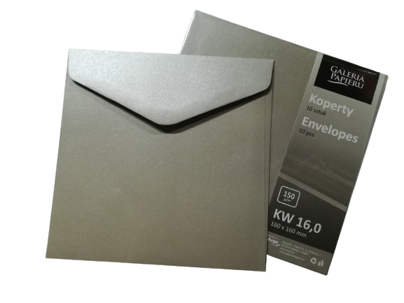 KOPERTA 160X160 PEARL SREBNA 150G/M2