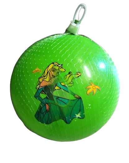 Piłka-15cm-zielona,-księżniczka