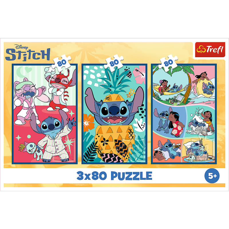 Puzzle  3x80  Świat Stitcha 