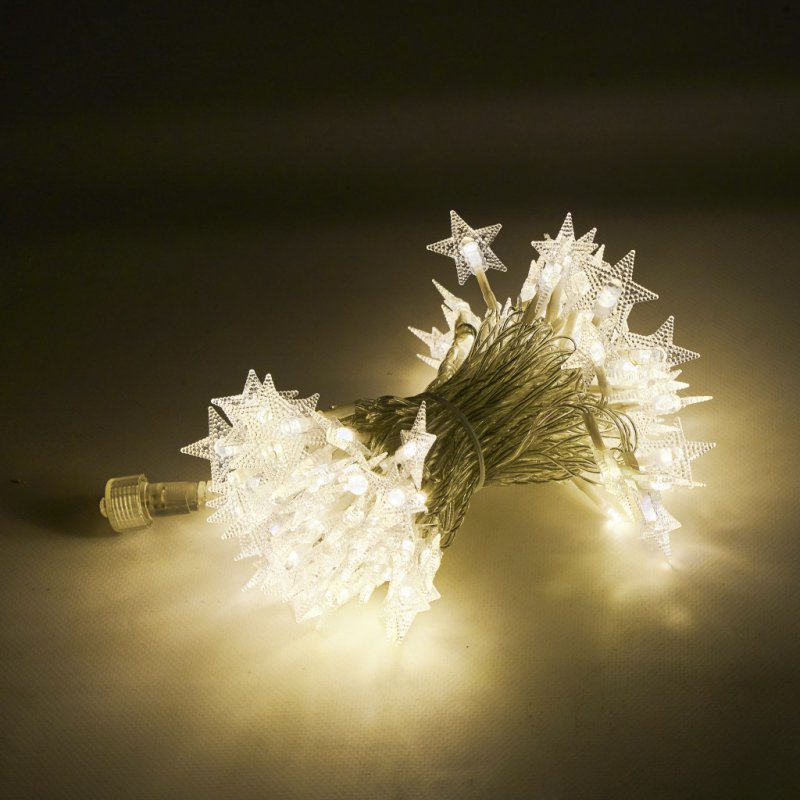 Lampki LED łańcuch gwiazdki 10m 100LED ciepły biały 8 trybów świecenia