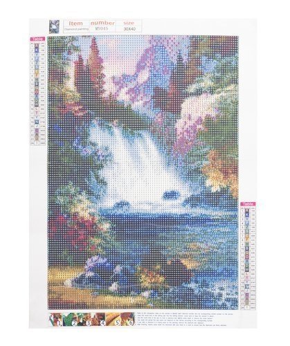 Haft diamentowy mozaika wodospad 30x40
