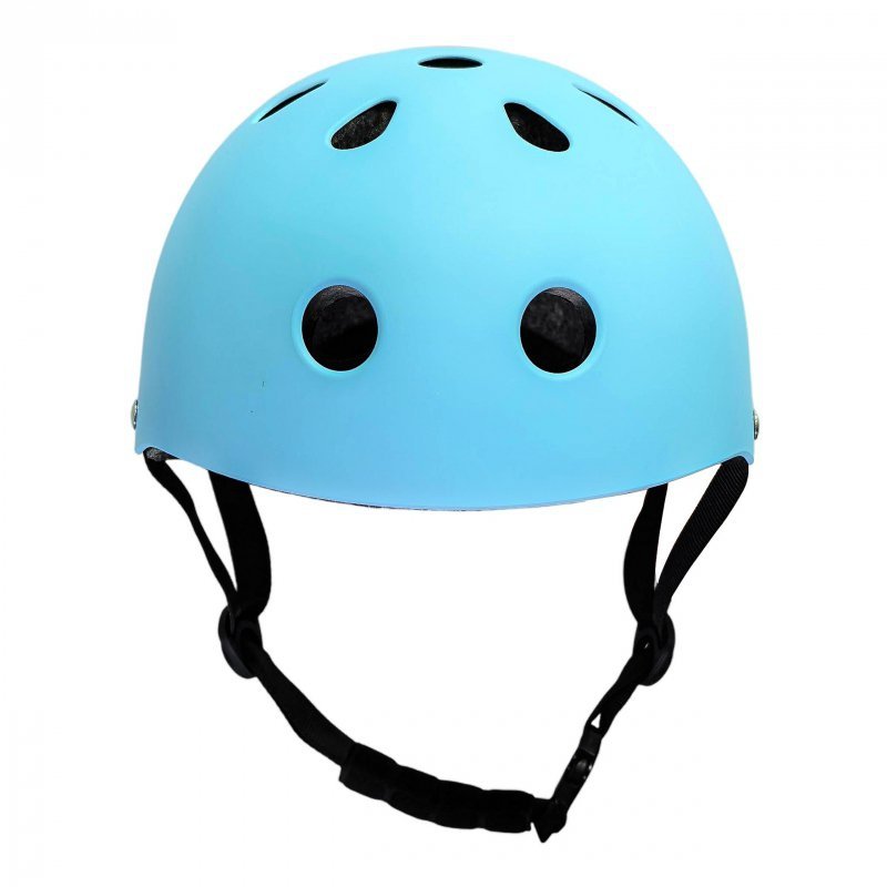 Kask rowerowy dla dziecka  dziecięcy regulowany LED M 55-58cm niebieski