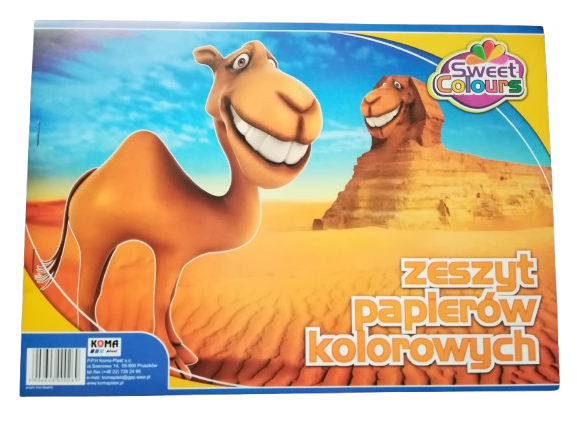 ZESZYT PAPIERÓW KOLOROWYCH A4/8k WYCINANKA 