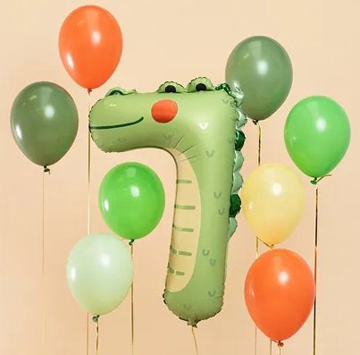 Balon-foliowy-urodzinowy-cyfra&quot;7&quot;-Krokodyl-56x85cm-1