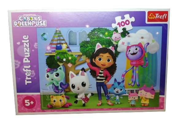  Puzzle 100el. - KOCI DOMEK GABI