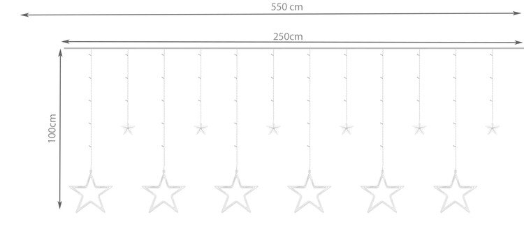 Kurtyna świetlna 138 LED - multicolor