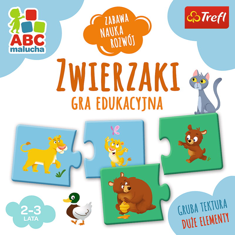 Gra Edukacyjna Zwierzaki z Serii ABC Malucha puzzle