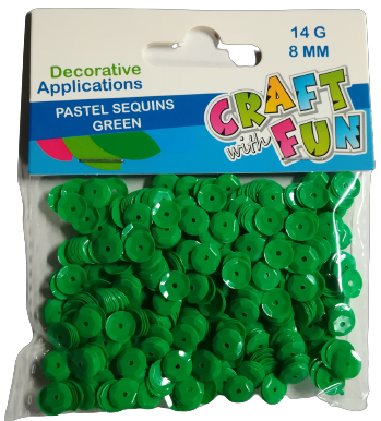 CEKINY-OKRĄGŁE-zielone-pastelowe-14g-8mm