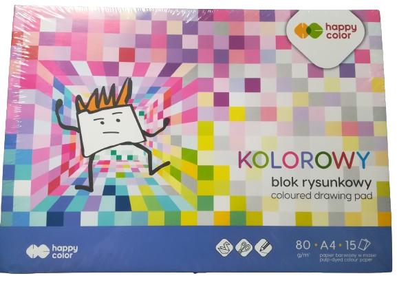 BLOK RYSUNKOWY KOLOR A4/15 HAPPY KOLOR 