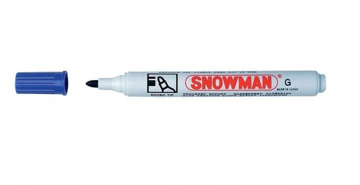 MARKER-PERMANENTNY-SNOWMAN-OKRĄGŁY-NIEBIESKI