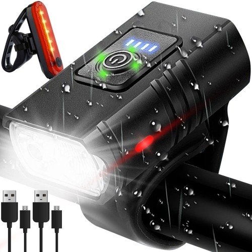 Lampka rowerowa 4T6 USB + tylne światło