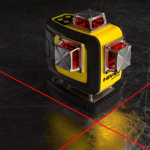 Nivel System CL4D-R Czerwony multi-laser krzyżowy (4 x 360°), Bluetooth + SJJM1EX + RD800