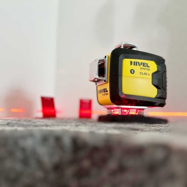 Nivel System CL4D-R Czerwony multi-laser krzyżowy (4 x 360°), Bluetooth + SJJM1EX
