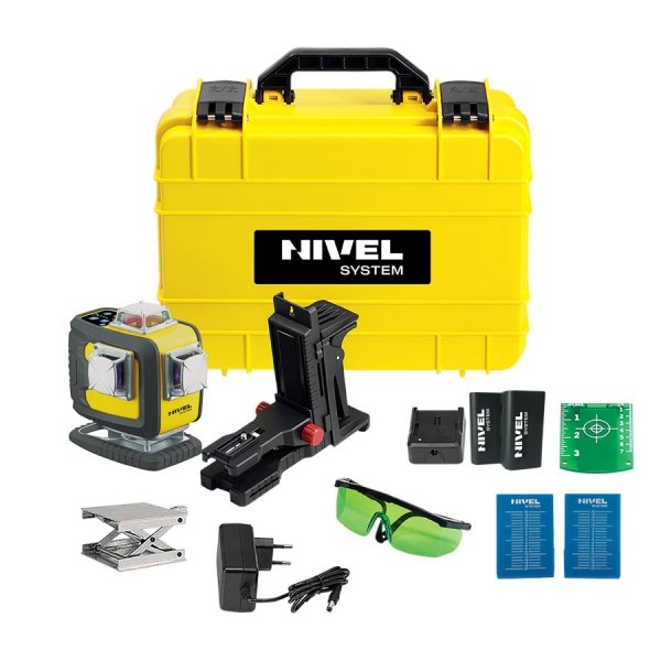 Nivel System CL4D-B Niebieski multi-laser krzyżowy (4 x 360°), Bluetooth + LP36