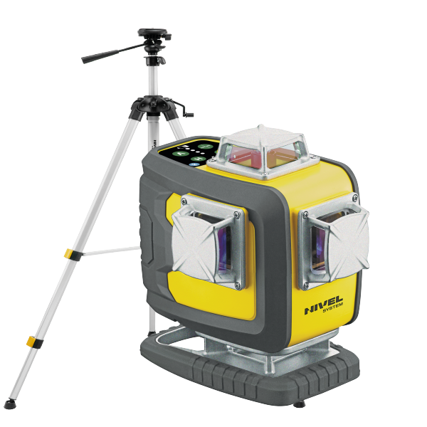 Nivel System CL4D-P Fioletowy multi-laser krzyżowy (4 x 360°), Bluetooth + Statyw SJJM1EX