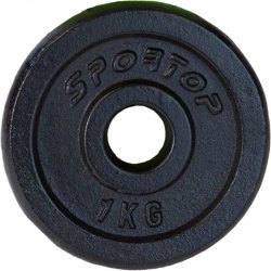 Obciążenie żeliwne czarne 1 kg Sportop fi26,5