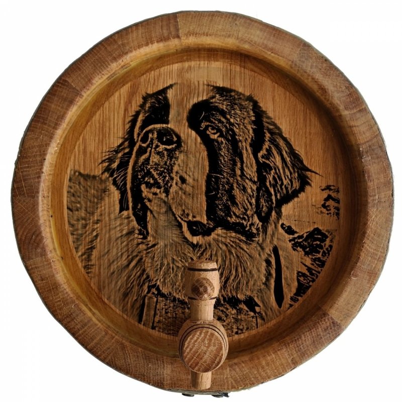 Beczka drewniana dębowa 10l ze zdjęciem