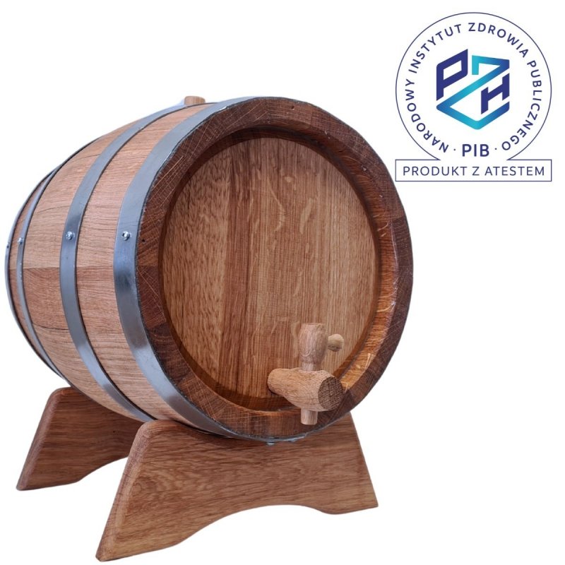 Beczka drewniana dębowa 10l - grawer