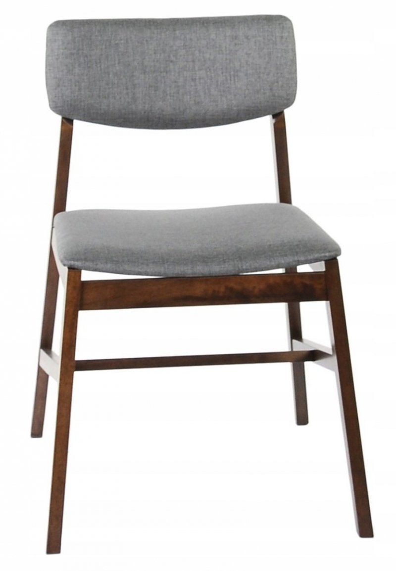 krzesło drewniane tapicerowane Mesa kolor szary 