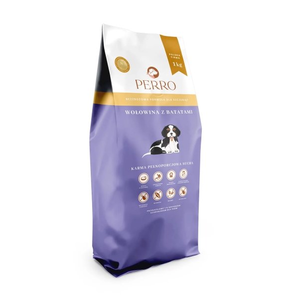 PERRO Karma sucha JUNIOR Wołowina z batatami dla szczeniąt 1 kg