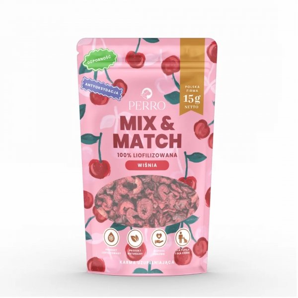 PERRO MIX &amp; MATCH Wiśnia Przysmaki liofilizowane dla psa 15g