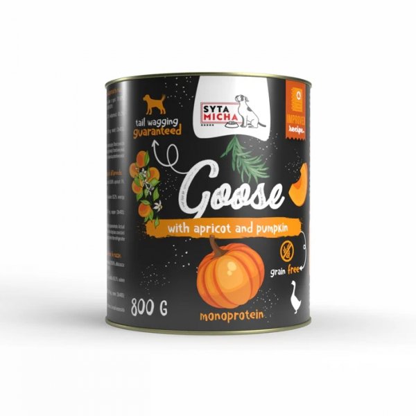 Syta Micha Karma mokra dla psa gęś z morelami i dynią 800g
