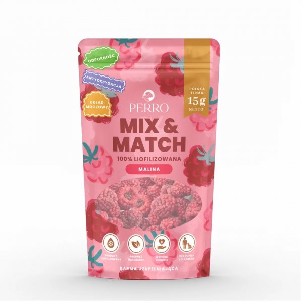 PERRO MIX &amp; MATCH Malina Przysmaki liofilizowane 15g