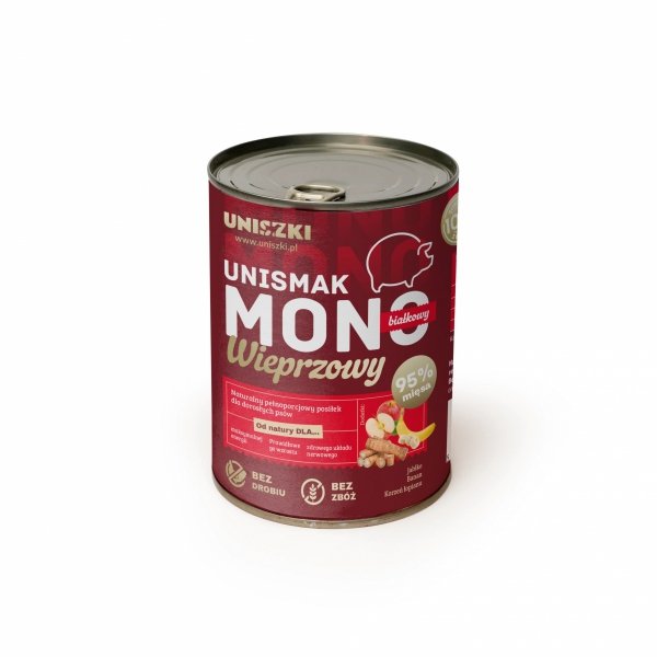 UNISZKI Karma mokra UNISMAK Mono Wieprzowina 400g