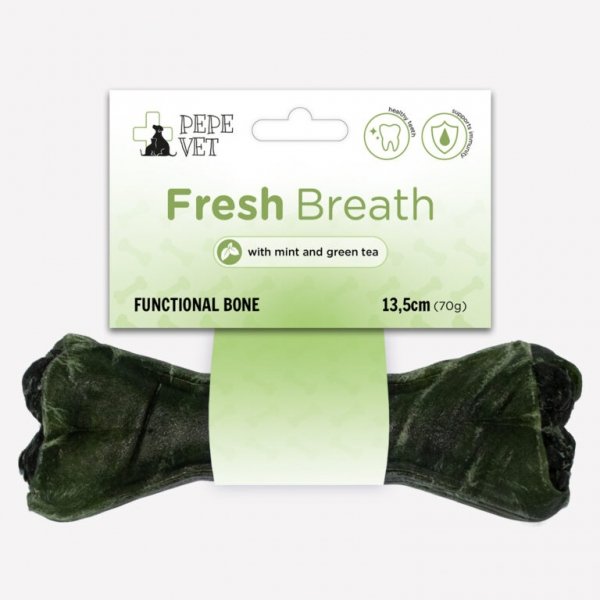 Paka Zwierzaka Kość funkcjonalna PEPE VET Fresh Breath 13,5cm