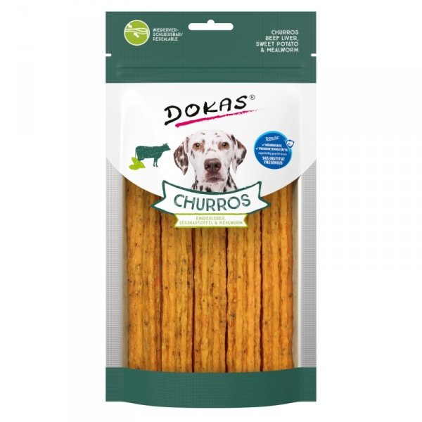 DOKAS Churros Wątroba wołowa i insekty 150g