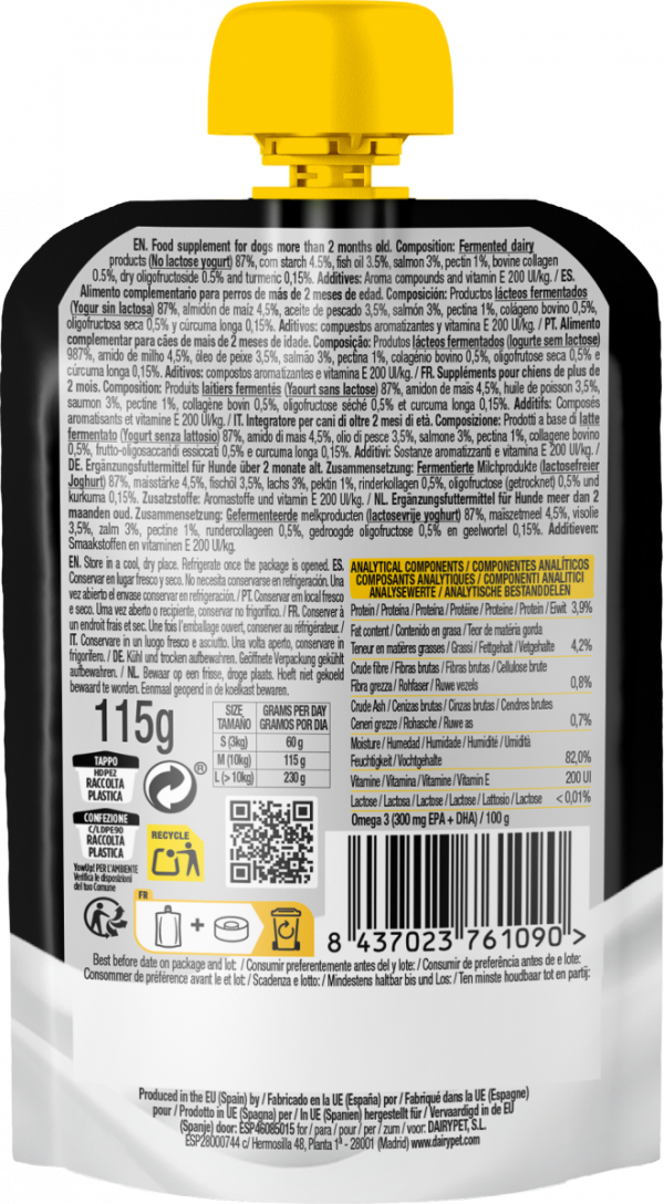 ZESTAW! YOW UP! Prebiotyki Jogurt naturalny dla psa + Skóra i Sierść + Zdrowe Stawy 3 x 115g