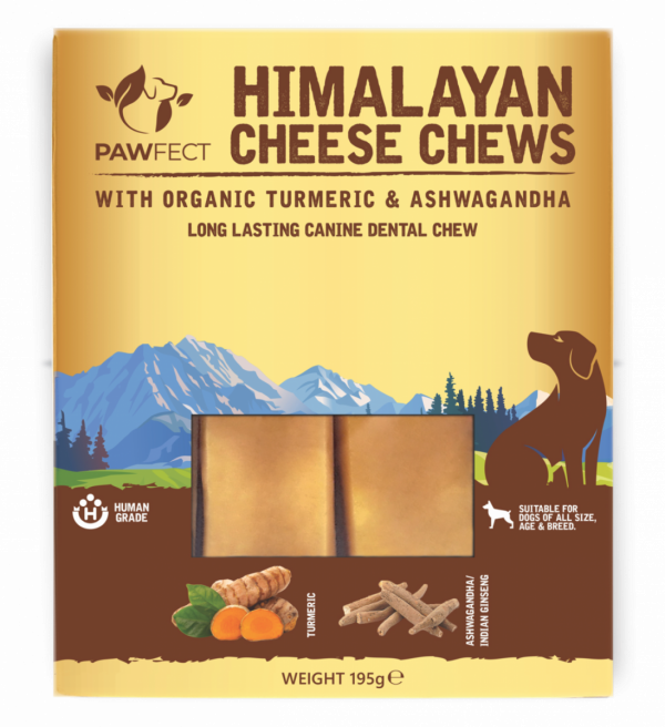 PAWFECT Himalayan Cheese Chews TURMERIC &amp; ASHWAGANDHA - ser himalajski z kurkumą i ashwagandhą  3 szt. 195g