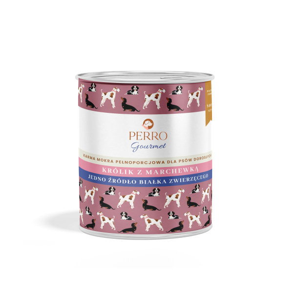 PERRO Gourmet Królik z marchewką dla psów dorosłych 800g